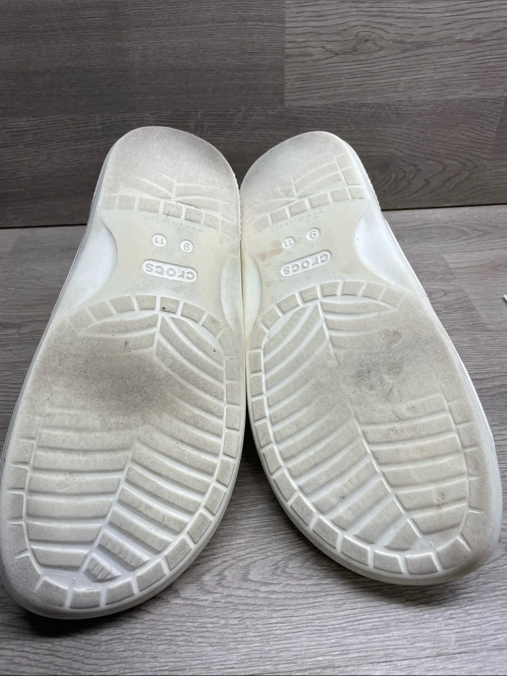 CROCS White Dual-Strap Slide Sandals #1061